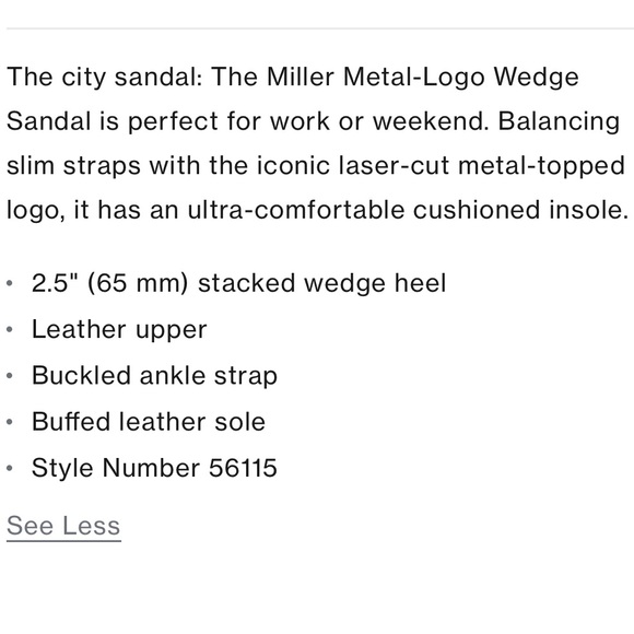 NWT Tory Burch Miller metal logo wedge sandal - Picture 5 of 13